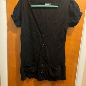 AB Studio Black Button-Down Women's Shirt